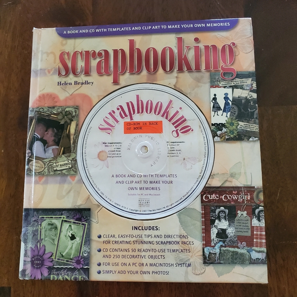 Scrapbooking Book With CD‎ Rom Templates Clip Art